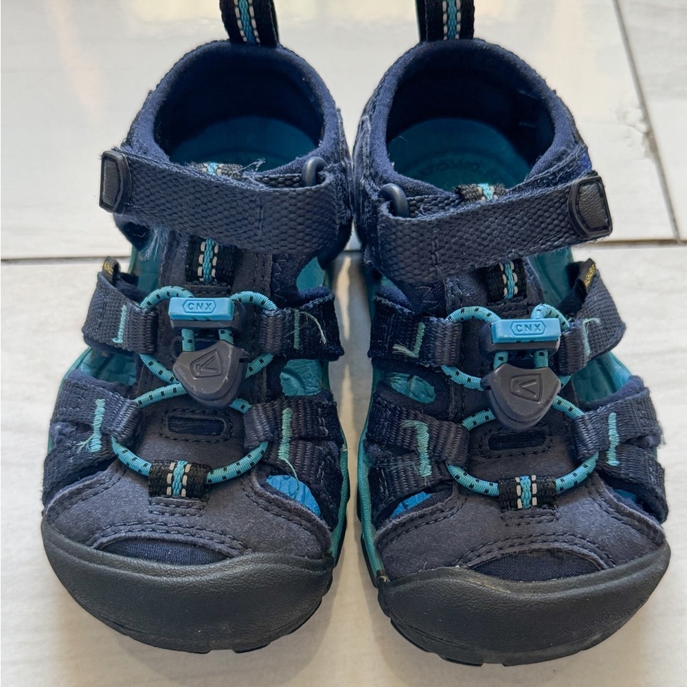 Keen Seacamp II CNX Kids toddler sandals - Black Iris/Vivid Blue